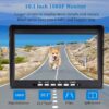 10.1" Wireless Backup Camera System, 1080P DVR Recording Monitor, IP68 Waterproof Night Vision Rear Side Cameras for Truck/Trailer/Camper, 32GB SD Card Included