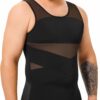 TAILONG Mens Compression Shirt Body Shaper Slimming Shirt Plus Size Gynecomastia Compression Tank Top