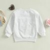 Lesimsam Toddler Baby Boy Girl Valentines Day Outfit Embroidery Sweatshirt Crewneck Long Sleeve Pullover Shirts Top