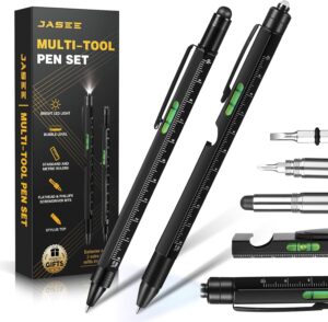 Stocking Stuffers for Adults Men, Christmas White Elephant Gifts for Adults Dad Boyfriend Him Husband Birthday, Multitool Pen Set, Cool Gadgets Unique Tool Pen with LED, Stylus, Level, Screwdriver