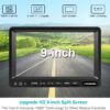 Fookoo Ⅱ HD 1080P 9" Wired Backup Camera System, 9-inch DVR Dual Split Screen Monitor, IP69 Waterproof Rear View Camera for Truck/Trailer/Box Truck/RV, Loop Record, Parking Lines (DY912)