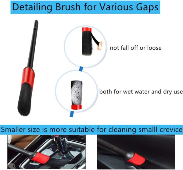 Car Interior Duster Detail Brush Cleaning Gel Kit, Soft Dash Vent Dusting Slime Putty Detailing Brushes Accessories Essentials Supplies Tools for Auto,Truck,SUV,RV