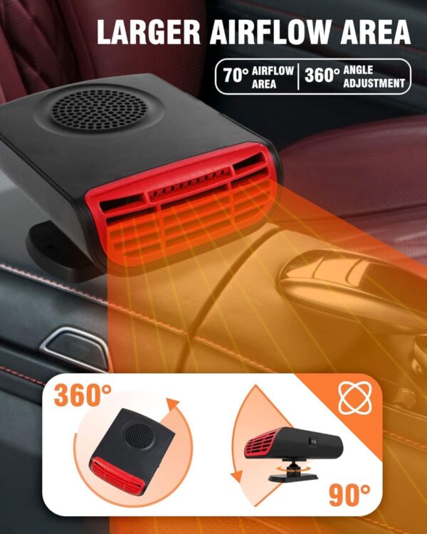 Car Heater - Portable Car Heaters for Vehicle, 12V Car Heater That Plugs Into Cigarette Lighter