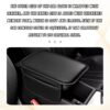 Car Center Console Cover, Leather Comfort Armrest Cover with 2 Storage Bag, Interior Car Accessories Universal Car Arm Rest Cover Pad for Car Decoration and Storage, Fit for Most Vehicle (Black)