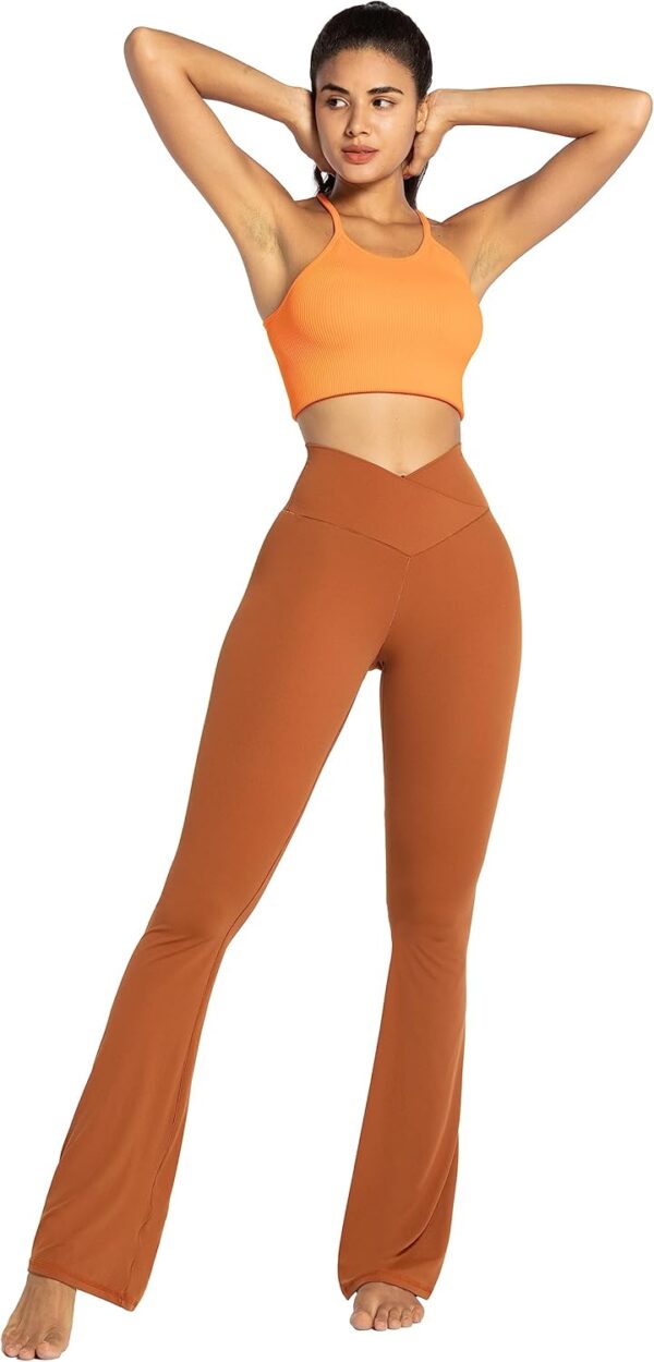 Sunzel Flare Leggings, Crossover Yoga Pants with Tummy Control, High-Waisted and Wide Leg