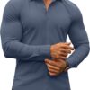 COOFANDY Men's Muscle Fit Dress Shirts Wrinkle-Free Long Sleeve Casual Button Down Shirts