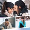 Womens Gifts for Christmas Stocking Stuffer Bluetooth Beanie Women: Ponytail Beanie Bluetooth Hat with Bluetooth Headphones Winter Cap Birthday Gift Ideas for Her Wife Mom Women Who Have Everything