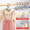 Kids Hangers, Extendable Baby Hangers, Non-Slip 80 Kids Clothes Hangers, 11''-14' Toddler Hangers, Space-Saving, Adjustable Baby Clothes Hangers Gray, Stackable Hangers for Kids