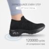 STQ Womens Slip on Walking Shoes Breathable Non Slip Work Shoes Comfortable Air Cushion Orthopedic Sneakers with Arch Support