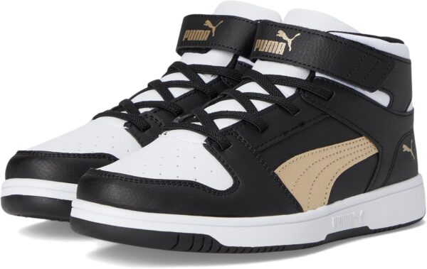 PUMA Unisex-Child Rebound Layup Mid Hook and Loop Sneaker