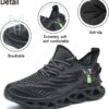 Men Running Shoes Men's Tennis Shoes Lightweight Breathable Fashion Sneakers Non Slip Workout Gym Shoes for Running Black