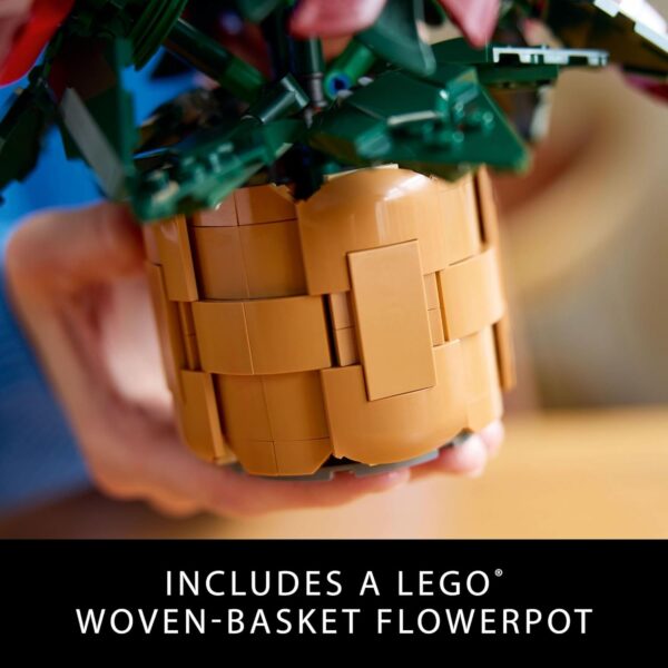 LEGO Icons Poinsettia Building Set - Artificial Flower Decorations & Centerpieces for Table, Adults Ages 18+ - Gift for Valentines Day - 10370