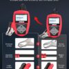 ANCEL BA101 Car Battery Tester 12V - Digital Automotive Batteries & Alternator Diagnostic Tool, 100-2000 CCA Load Capacity, Charging & Cranking Analysis for Motorcycle, Truck, Boat, RV, Marine & More