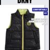 DKNY Baby Boys' Pants Set - 3 Piece Insulated Puffer Vest, Long Sleeve Shirts and Pants for Boys (Infant Sizes: 12M-4T)