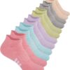 Comfoex 12 Pairs Girls Socks 4-6 6-8 8-10 Years Old Athletic Ankle Socks Cotton Short Socks For Little Big Kids