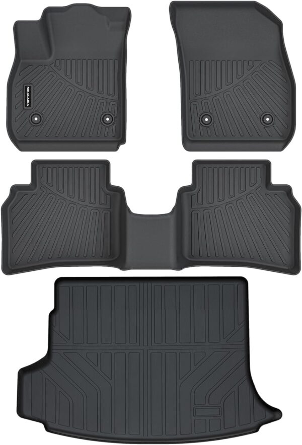 Floor Mats & Cargo Liner for 2021 2022 2023 2024 2025 Buick Envision All Weather Protection TPE Rubber Floor Liners for 2021-2024 Buick Envision Full Set Automotive Mat Accessories, Black