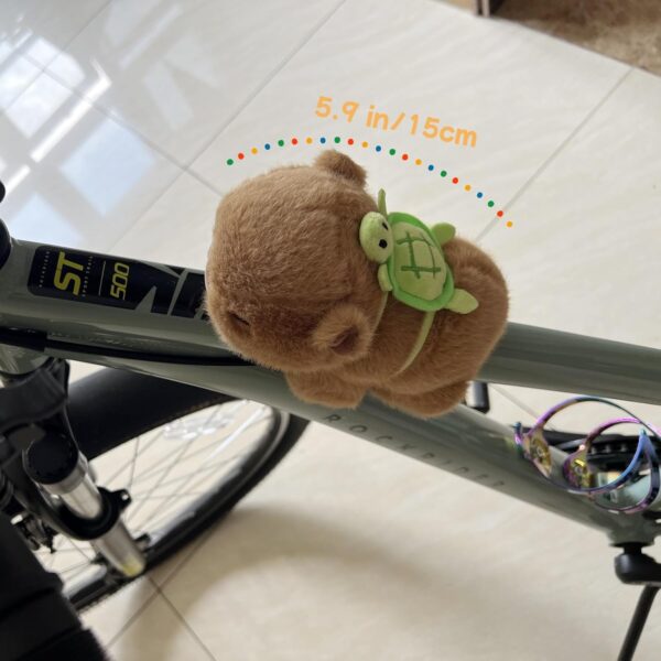 Cute Capybara Car Shift Knob Accessories Funny Capybara Plush with Turtle Gear Shifter Decor Car Decorations Gifts for Girls Men Women 5.9 in