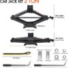 Car Jack Kit Scissor Jack for Car 2 Ton (4409 lbs) Tire Jack Tool Kit Universal Car Emergency Kit with Lug Wrench Tire Changing Kit for Car SUV