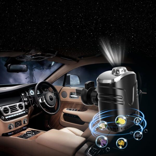 Star Lights for Car, Star Projector with Air Freshener, Ceiling Ambient Light with 6 Scents, Auto On/Off, Vent Clip Accent Light with Diffuser (Starry)