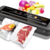 MegaWise Vacuum Sealer Machine | 80kPa Suction Power| Bags and Cutter Included | Compact One-Touch Automatic Food Sealer with External Vacuum System | Dry Moist Fresh Modes for All Saving needs