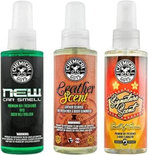 Chemical Guys AIR_301_04 New Car/Leather/Signature Scent Sample Kit, Great for Cars, Trucks, SUVs, RVs, Home, Office & More (4 fl oz - 3 Items)