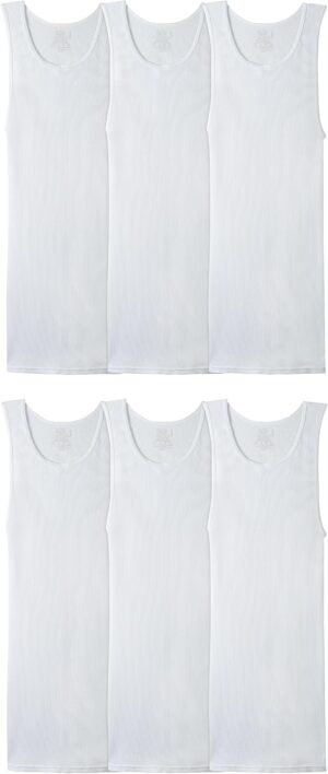 Fruit of the Loom Men's Sleeveless Tag Free Moisture Wicking Tank A-Shirt