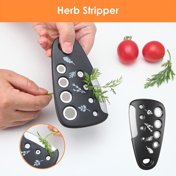 Kitchen Unique Gadgets Set 6 Pieces, Space Saving, Cheese Grater, Bottle Opener, Fruit Vegetable Peeler, Pizza Cutter, Garlic Ginger Grinder, Herb Stripper Gift Set