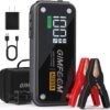 Jump Starter, 4000A Jump Starter Battery Pack with Wall Charger (10L Gas & 10L Diesel Engines), 12V Car Battery Jump Starter with 3.4 Inch Smart Display, Jump Box with LED Light (Black)