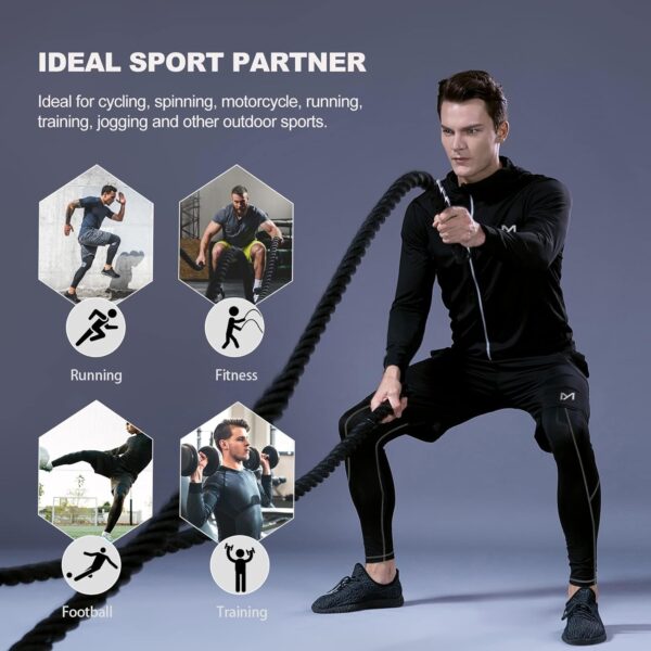 mens 5pcs Men's Compression Sets Pants Long Sleeve Shirt Athletic Shorts Running JacketShirt