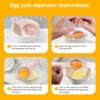 Egg Shell Opener, 3PCS Egg Separators Set, Egg Separator for Raw Eggs, Egg Shell Opener for Hard Boiled Eggs, Egg Yolk Separator for Separating the Egg Liquid, An Innovative Kitchen Cooking Gadget