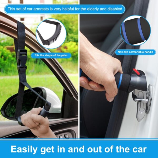 3 Packs Car Door Handle for Elderly,Car Handle Assist Support Handle Multifunction Handle Car Door Latch Handle for Seniors and Handicapped,with Window Breaker Seatbelt Cutter