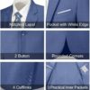 Mens Slim Fit 2 Piece Suit Two Button Notched Lapel Solid Suit Jacket Pants Set Tuxedo for Prom