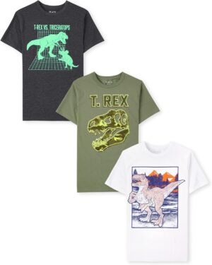 The Children's Place Boys' Short Sleeve Graphic T-Shirt 2-Pack