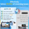 RV Backup Camera Wireless Install-Free 2-Cameras: Magnetic Shockproof with 2 Iron Brackets 7 Inch Rear View Camera for Trailer Truck - Solar Reverse Camera Recording Stable Signal - AMTIFO A9