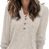 Sweaters for Women Fashion Long Sleeve Tops Pullover V Neck Casual Loose Sweatshirt