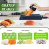 HomeHacks Vegetable Chopper Vegetable Cutter, 12 in 1 Kitchen Gadget, Dicer, Slicer, Onion Chopper, Salad Chopper, Cheese Grater & Egg Separator - Multi-Functional Veggie Chopper Lid with Handle