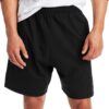 Hanes Men's Athletic Shorts, Favorite Cotton Jersey Shorts, Pull-On Knit Shorts with Pockets, Knit Gym Shorts, 7.5" Inseam