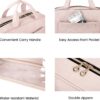 BAGSMART Large Toiletry Bag Travel Bag with Hanging Hook, Water-resistant Makeup Cosmetic Bag Travel Organizer for Accessories, Shampoo, Full Sized Container, Toiletries