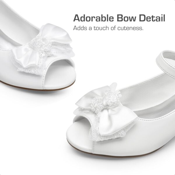 DREAM PAIRS Girls Heels Dress Shoes Flats for Wedding Bow Flower Princess Shoes for Little Kid/Big Kid