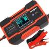 NEXPEAK NC201 10-Amp Battery Charger, Smart Trickle Charger 12V 24V Car Battery Charger Fully Automatic Maintainer Desulfator w/Temp Compensation for Car Truck Lawn Mower Boat Marine Batteries