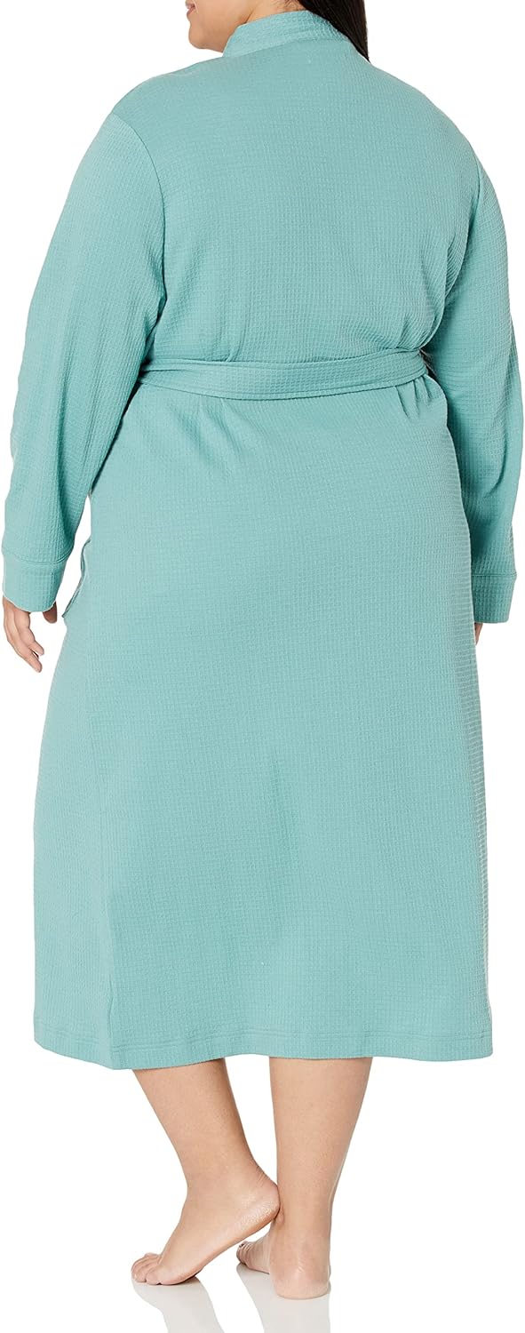 Amazon Essentials Women's Lightweight Waffle Full-Length Robe (Available in Plus Size)