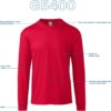 Gildan Adult Heavy Cotton Long Sleeve T-Shirt, Style G5400, 2-Pack