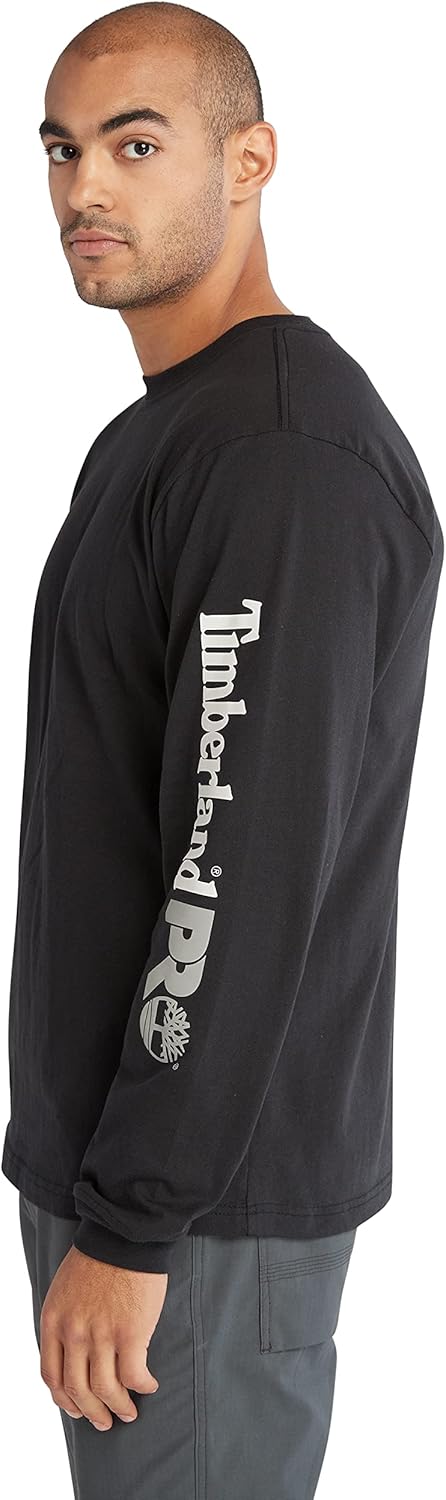 Timberland PRO mens Core Logo Long-sleeve Tshirt