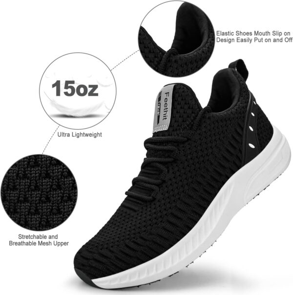 Feethit Mens Slip On Walking Shoes Blade Tennis Shoes Non Slip Running Shoes Lightweight Workout Shoes Breathable Mesh Fashion Sneakers