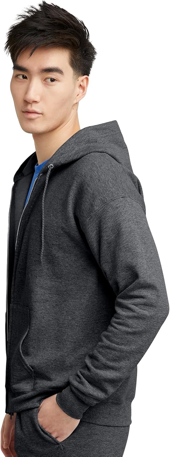 Hanes Men's EcoSmart Fleece Full-Zip Hoodie Sweatshirt