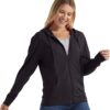 Hanes Women’s Slub Knit Full-Zip Hoodie, Textured Cotton Zip-Up T-Shirt Hoodie for Women