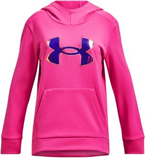 Under Armour Girls Armourfleece Iridescent Big Logo Hoodie