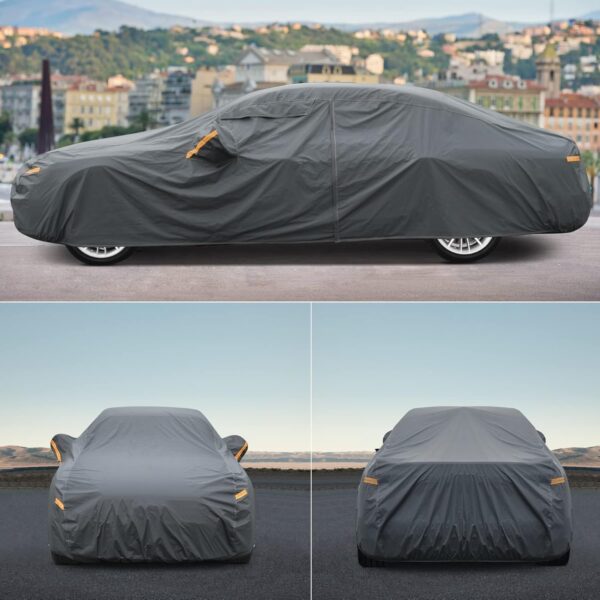 Premium Car Cover Custom Fit Toyota Corolla Cross (2022-2025), 16 Layers Heavy Duty Car Cover Waterproof All Weather with Zipper Door for Sun Rain Snow Dust Uv Protection