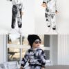 Arshiner Toddler Girl Clothes 2 Piece Outfits Fashion Twist Front Long Sleeve Sweatshirts and Sweatpants Sweatsuit Sets