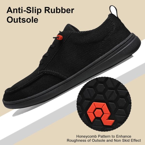 Men's Barefoot Wide Toe Box Shoes - Minimalist Barefoot Shoes with Zero Drop Sole Extra Wide Slip on Walking Shoes for Men